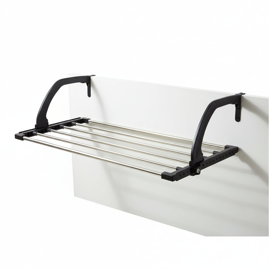 Étendoir à linge pour balcon pliable inox
