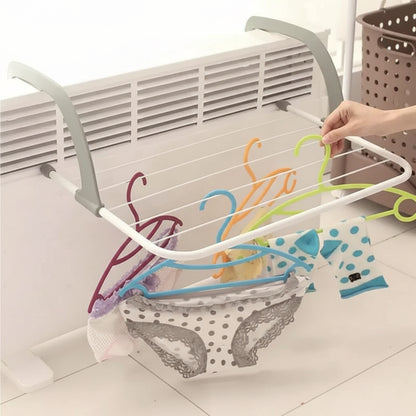 Étendoir à linge pour radiateur inox pliable