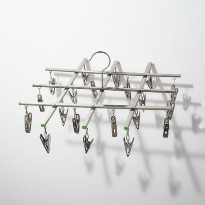 Petit étendoir à linge inox à pinces