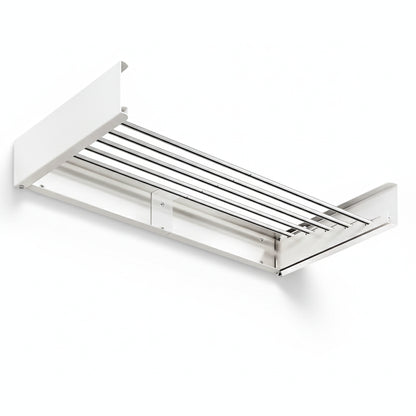 Étendoir à linge mural rétractable 5 barres en fer