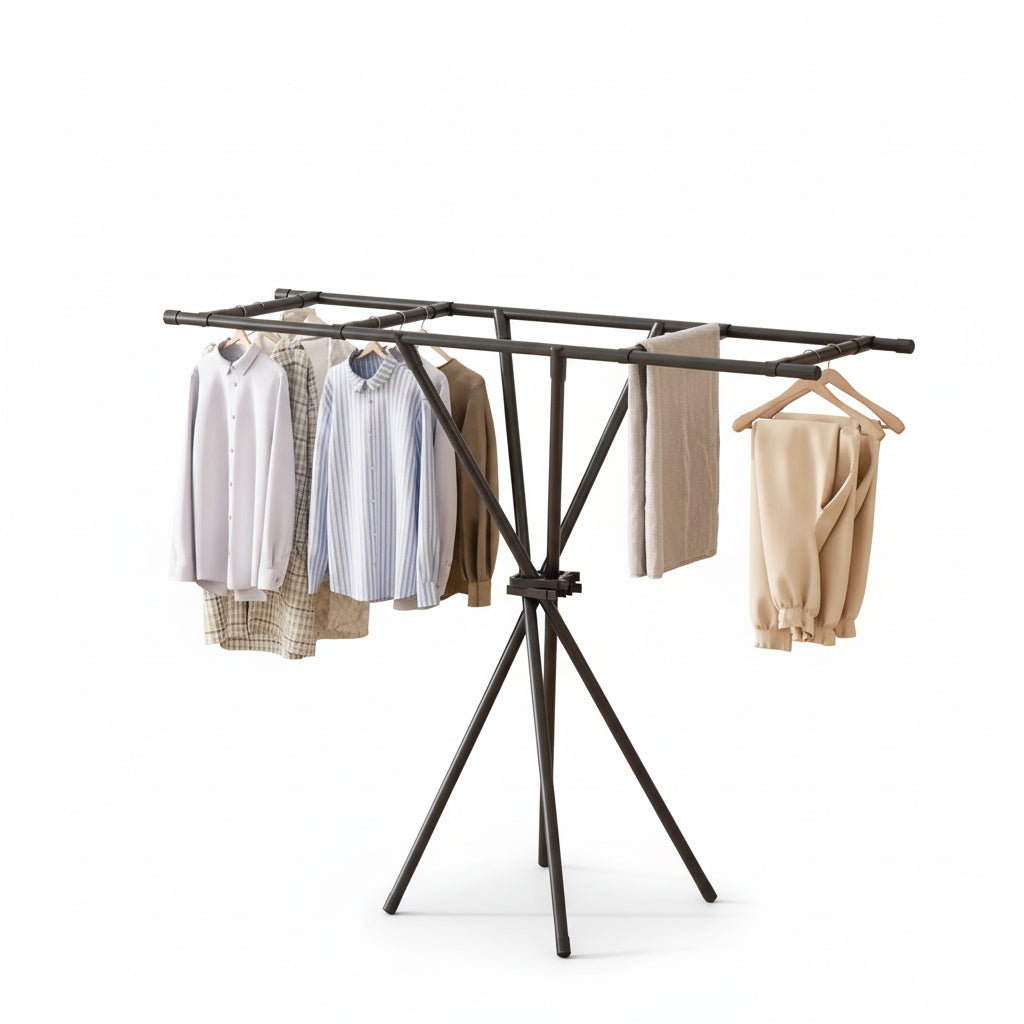 Étendoir à linge pliable trépied portable