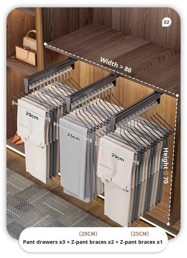 Cintre pour étendoir à linge extensible tiroir