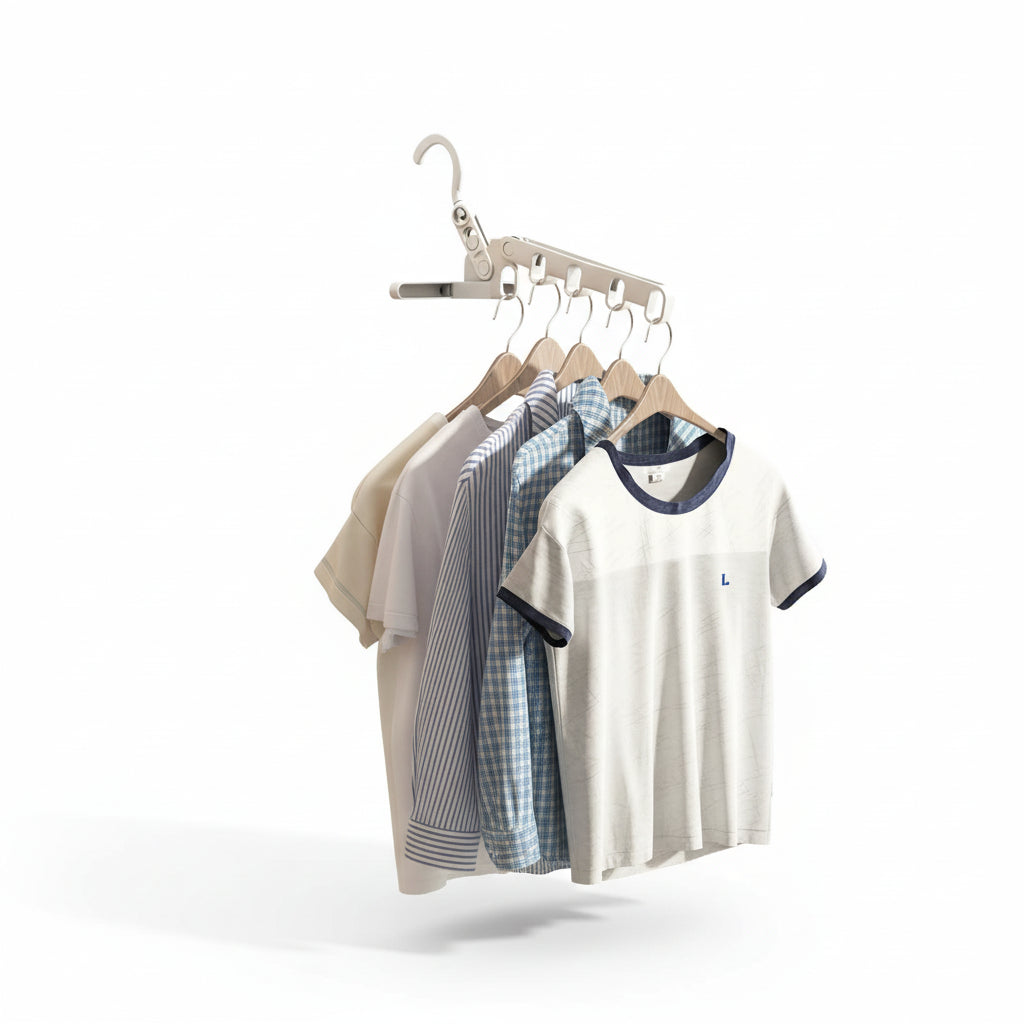 Cintre pour étendoir à linge pliable 5 trous