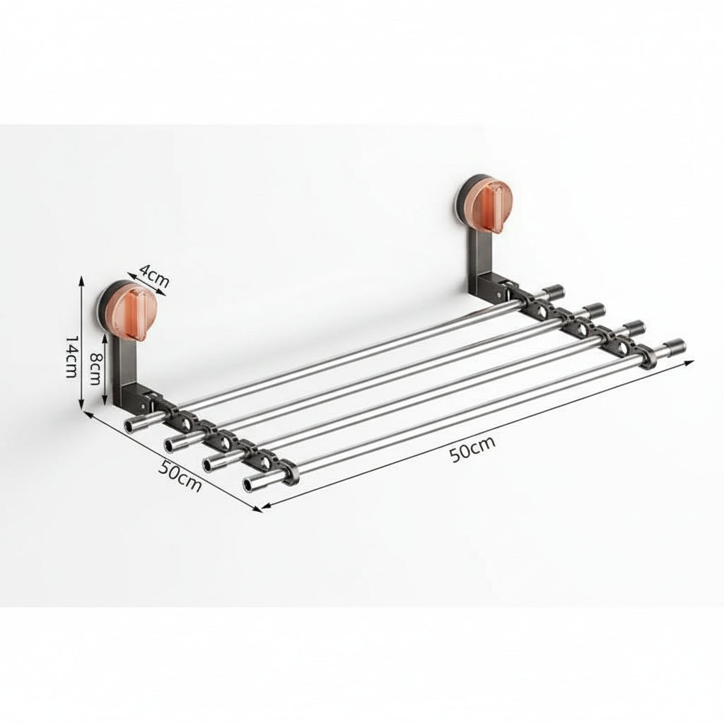 Étendoir à linge mural rabattable ventouse pliable