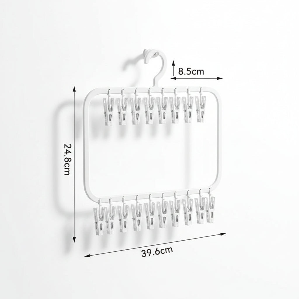 Petit étendoir à linge multi pinces pliable