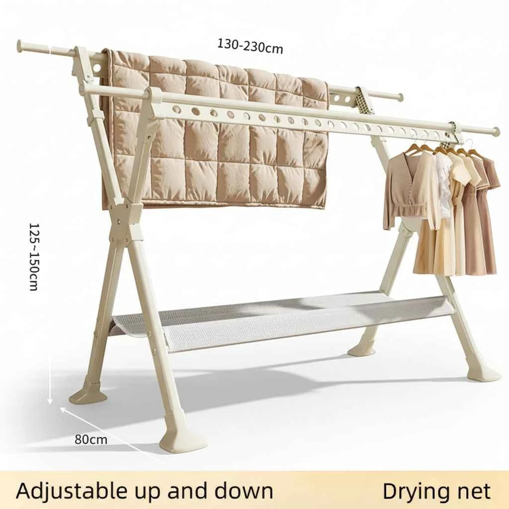 Étendoir à linge pliable télescopique balcon