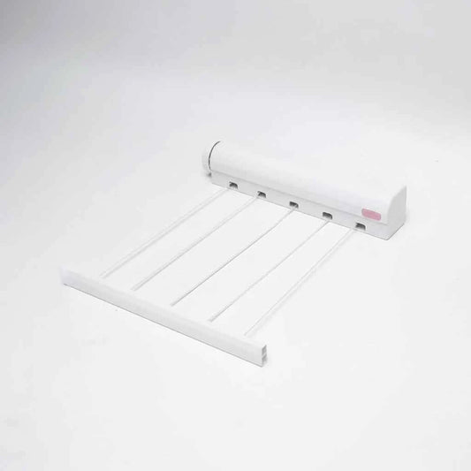 Étendoir à linge mural rétractable 5 fils 3,7 m