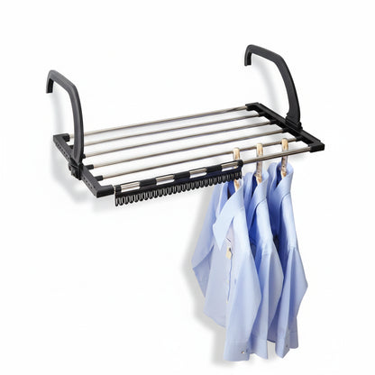 Étendoir à linge pour balcon pliable inox