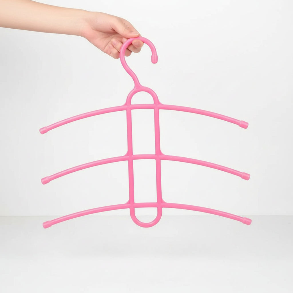 Cintre pour étendoir à linge trois niveaux gain de place