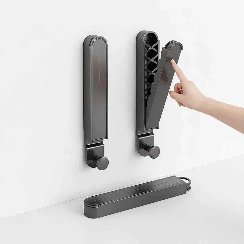 Étendoir à linge mural rétractable pour fenêtre