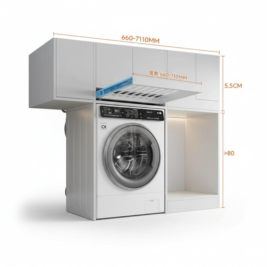 Étendoir à linge extensible armoire intégrée