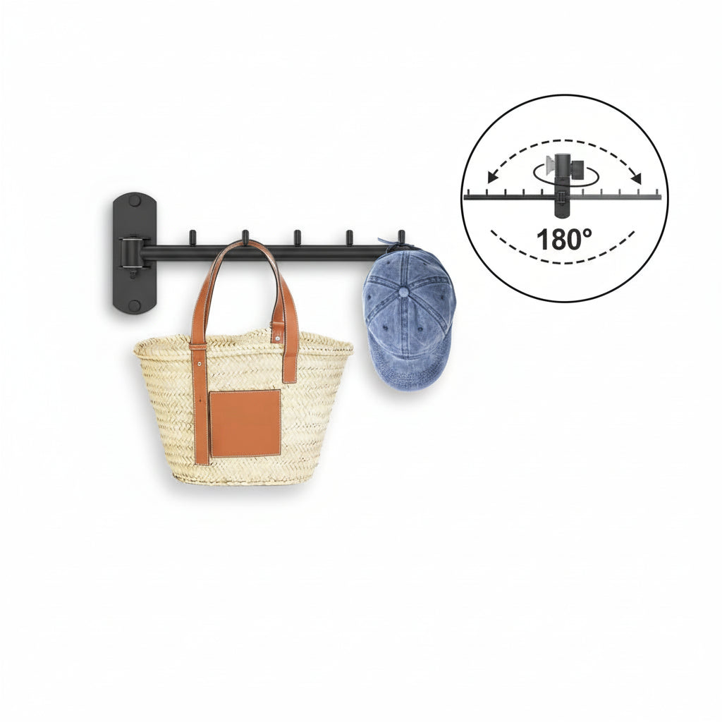 Étendoir à linge mural pliable inox rotatif