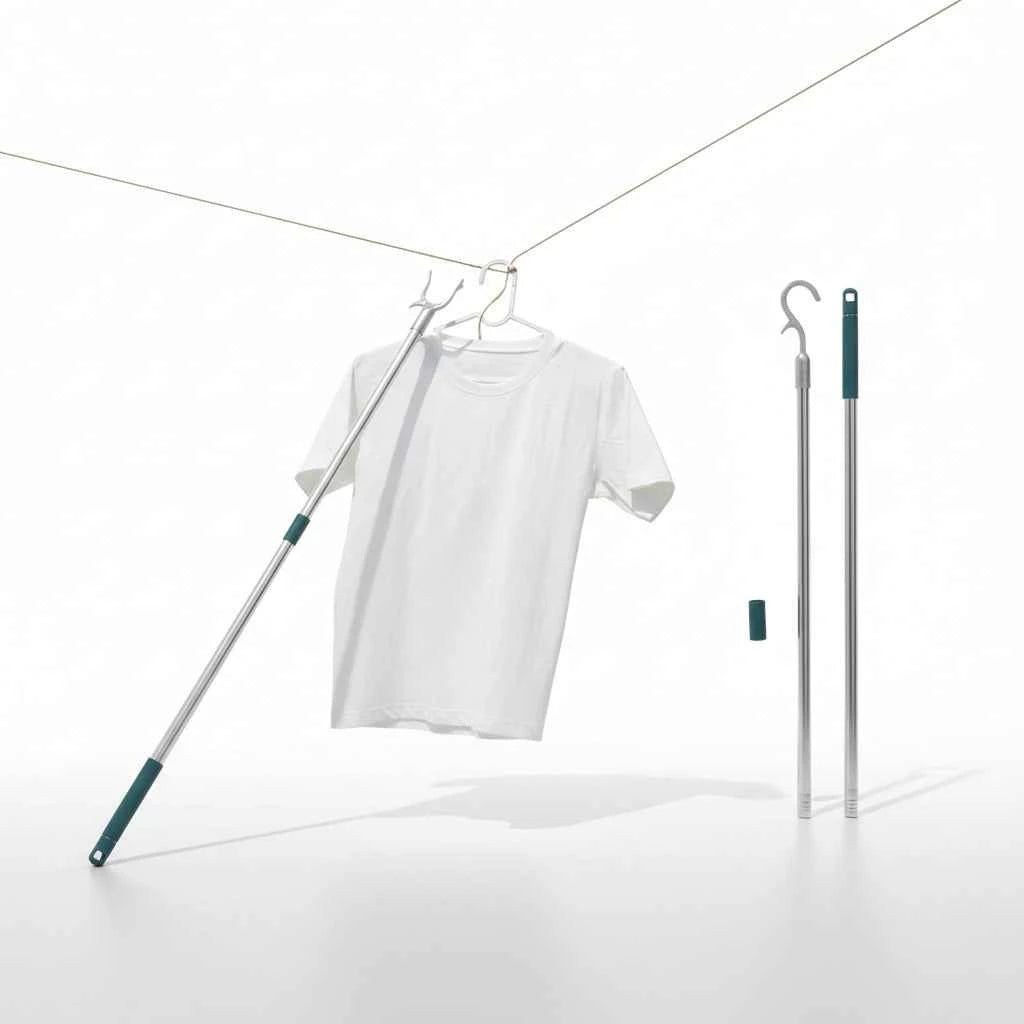 Poteau pour étendoir à linge télescopique inox