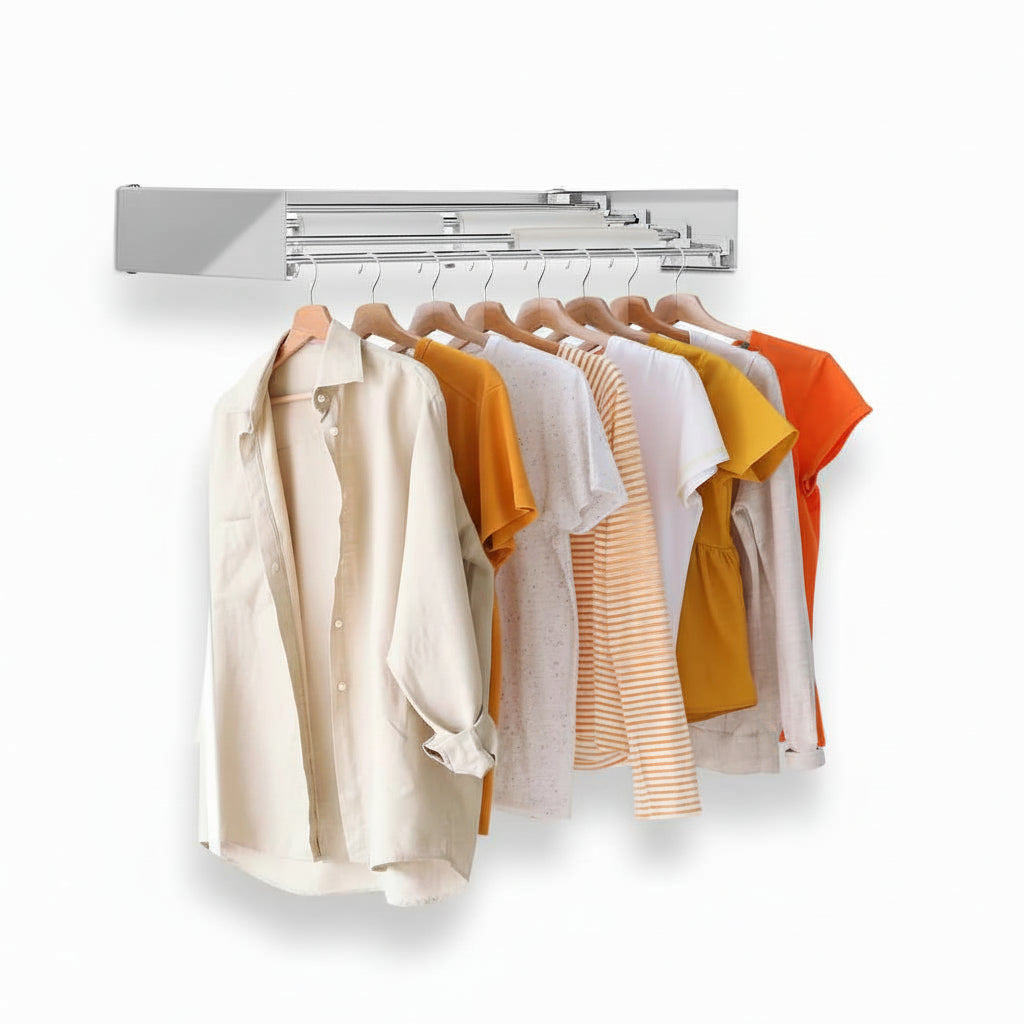 Étendoir à linge mural rabattable inox pliable