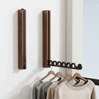 Étendoir à linge mural rabattable en bois pliable