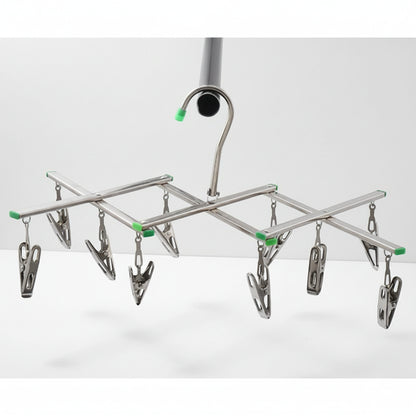 Petit étendoir à linge inox à pinces