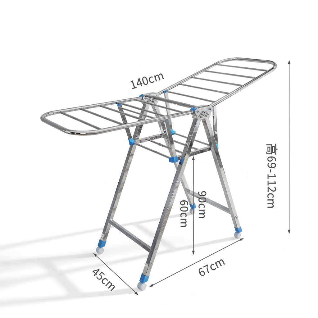 Étendoir à linge pliable inox intérieur extérieur
