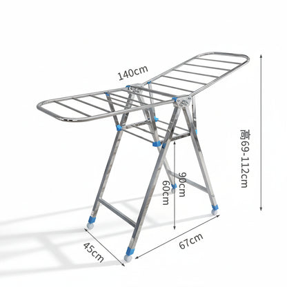 Étendoir à linge pliable inox intérieur extérieur