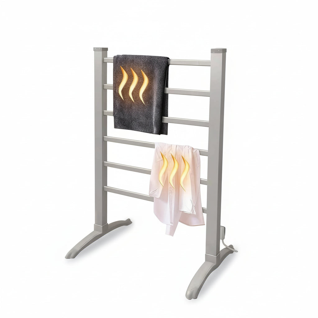 Étendoir à linge chauffant pliable en aluminium