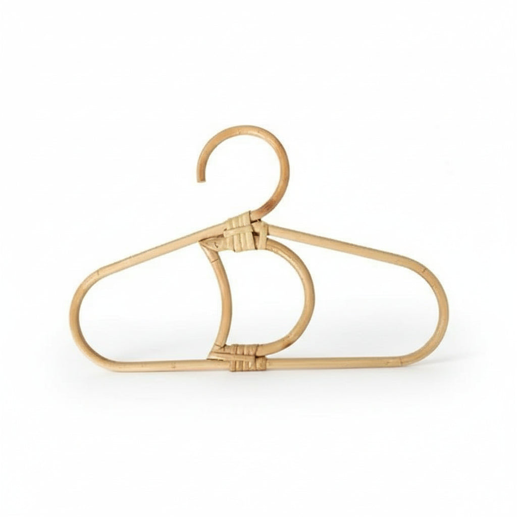 Cintre pour étendoir à linge en rotin naturel