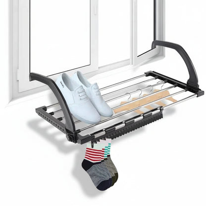 Étendoir à linge pour radiateur inox pliable