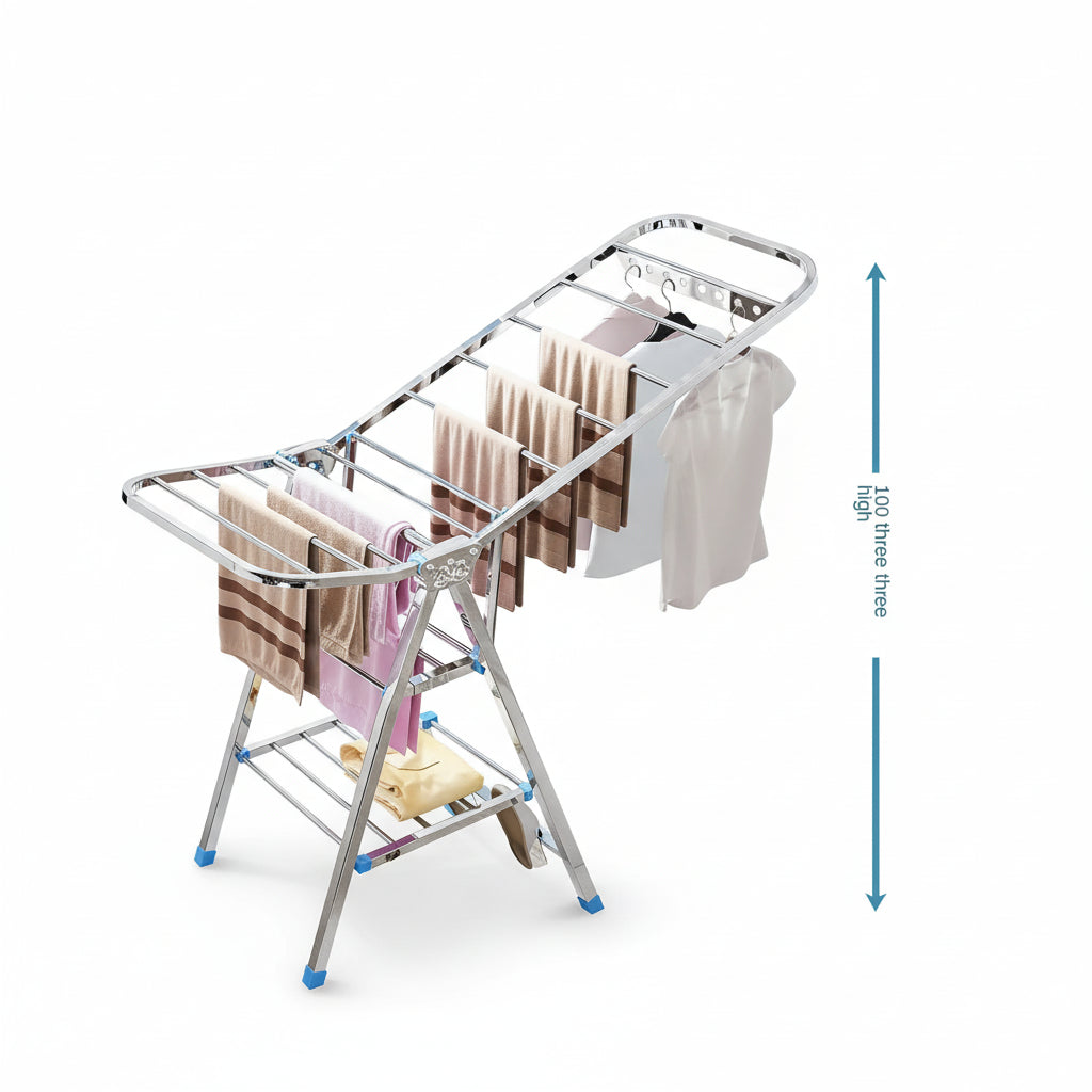 Étendoir à linge pliable inox intérieur extérieur