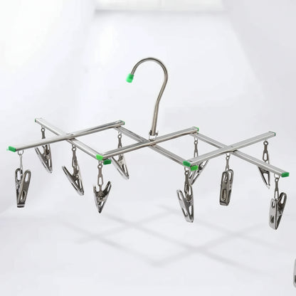 Petit étendoir à linge inox à pinces