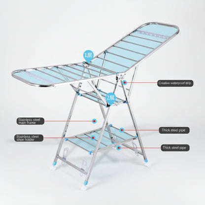 Étendoir à linge pliable inox intérieur extérieur
