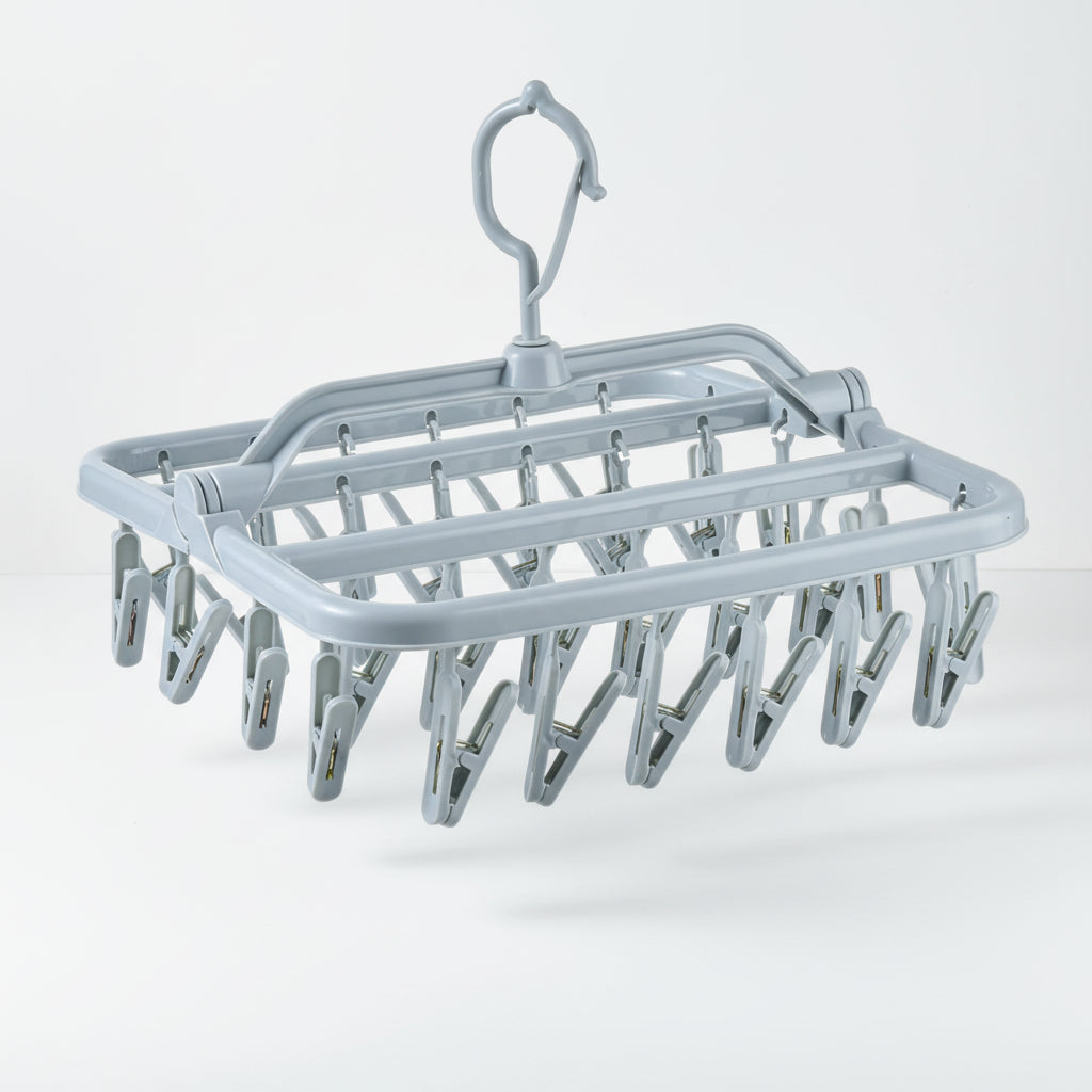 Petit étendoir à linge pliable 32 pinces
