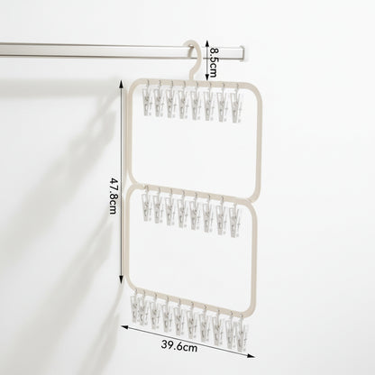 Petit étendoir à linge multi pinces pliable