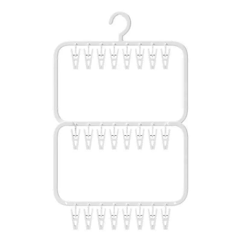 Petit étendoir à linge pliable multi-pinces