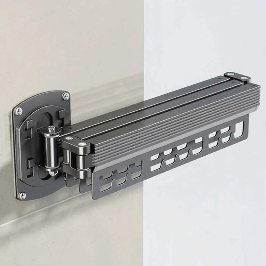 Étendoir à linge mural rétractable aluminium robuste