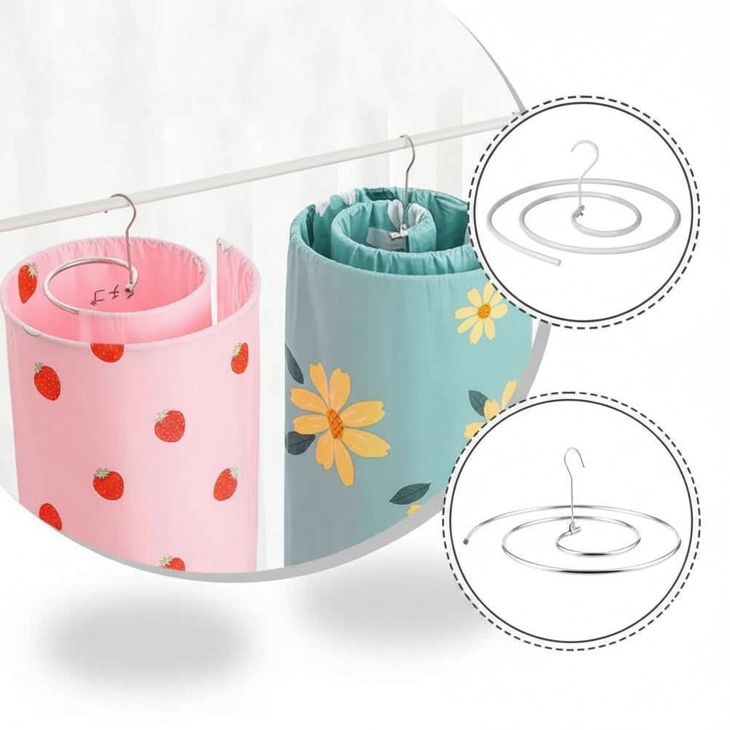 Étendoir à linge tour spirale inox pliable