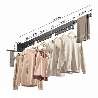 Étendoir à linge mural rabattable aluminium pliable