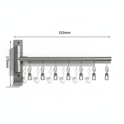Étendoir à linge mural pliable en aluminium