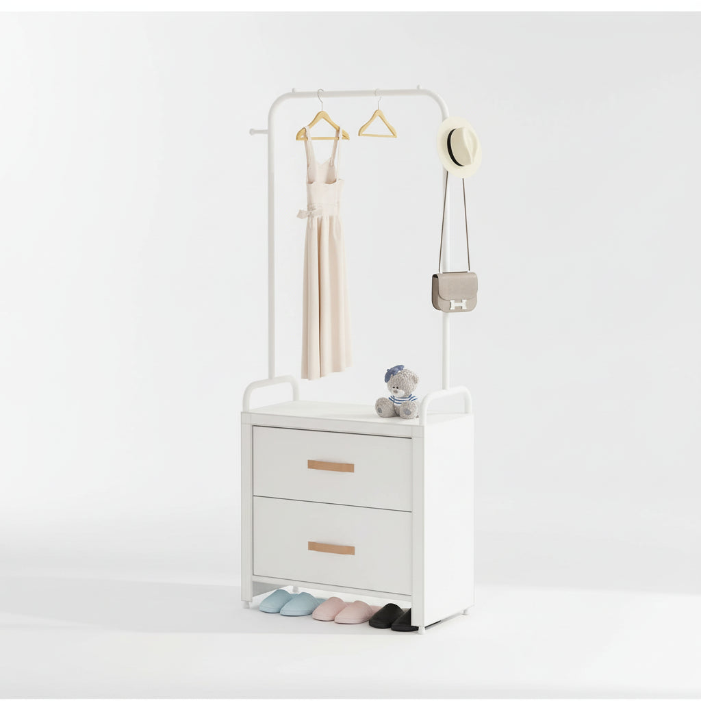 Étendoir à linge pliable avec armoire intégrée