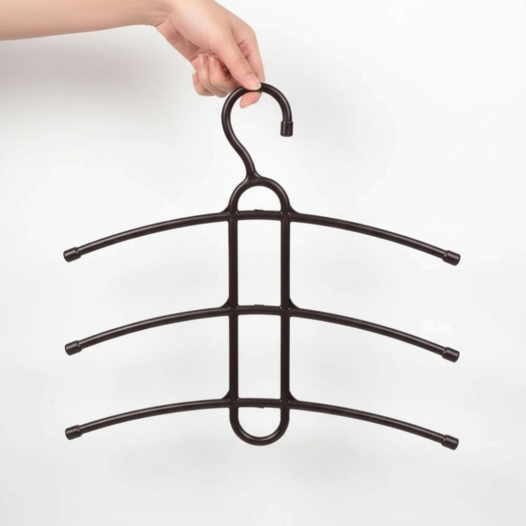 Cintre pour étendoir à linge trois niveaux gain de place