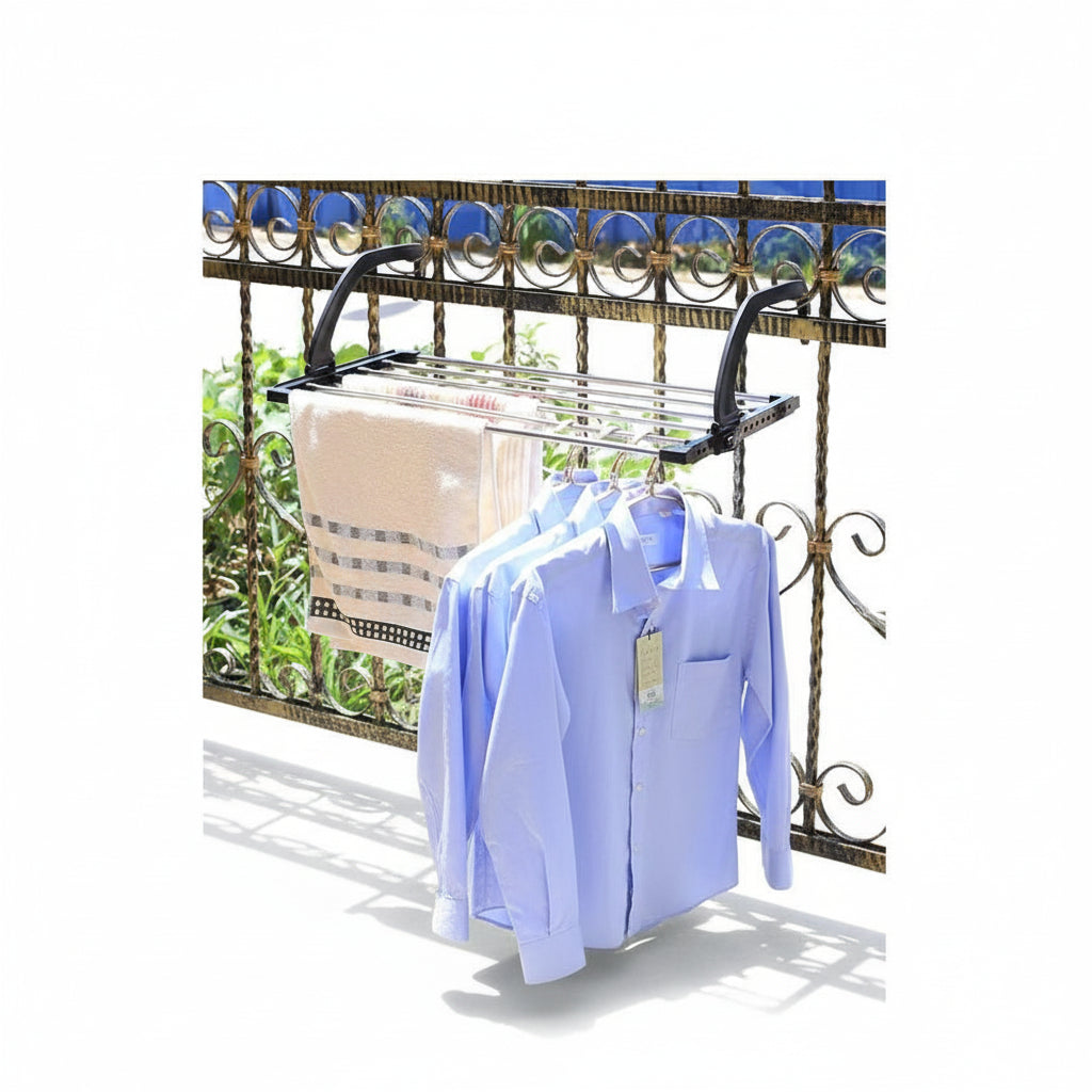 Étendoir à linge pour radiateur inox pliable