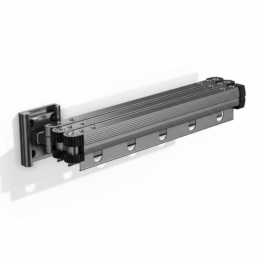 Étendoir à linge mural rabattable en aluminium