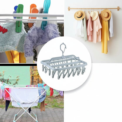 Petit étendoir à linge pliable 32 pinces