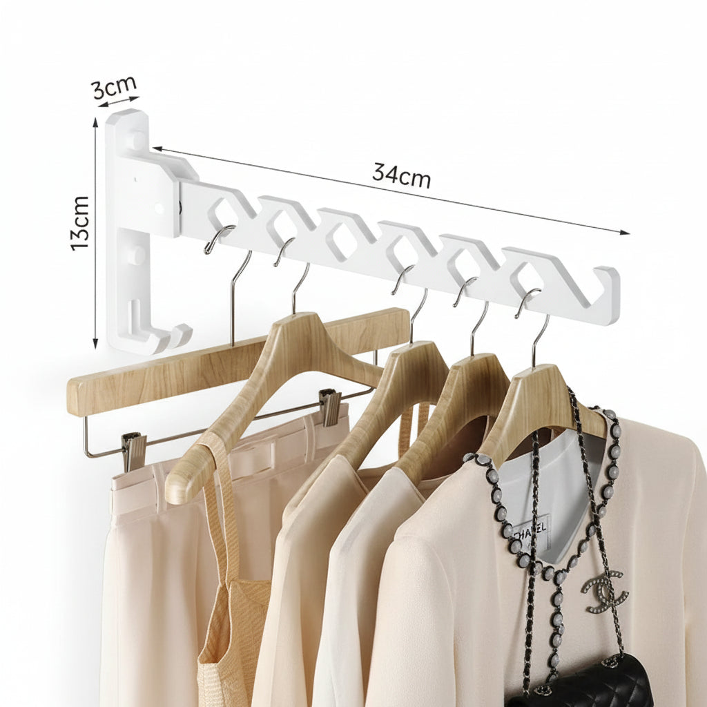 Étendoir à linge mural rabattable aluminium pliable