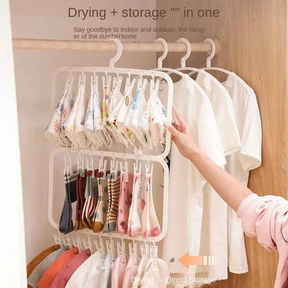 Petit étendoir à linge pliable multi-pinces