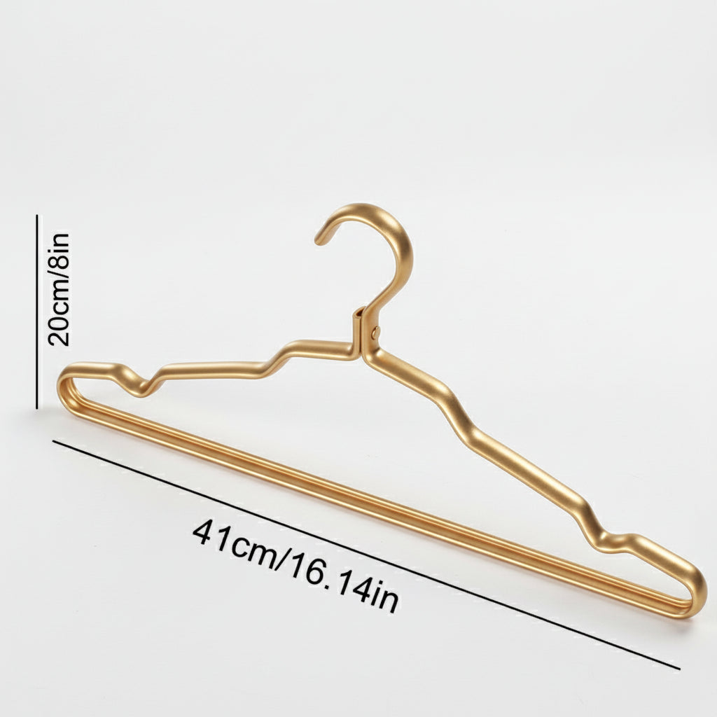 Cintre pour étendoir à linge aluminium doré