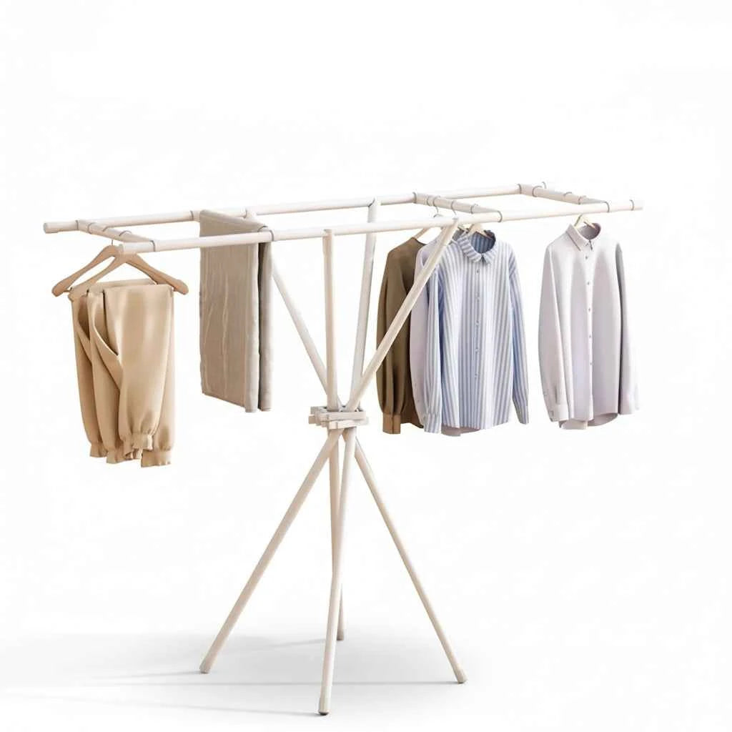 Étendoir à linge pliable trépied portable