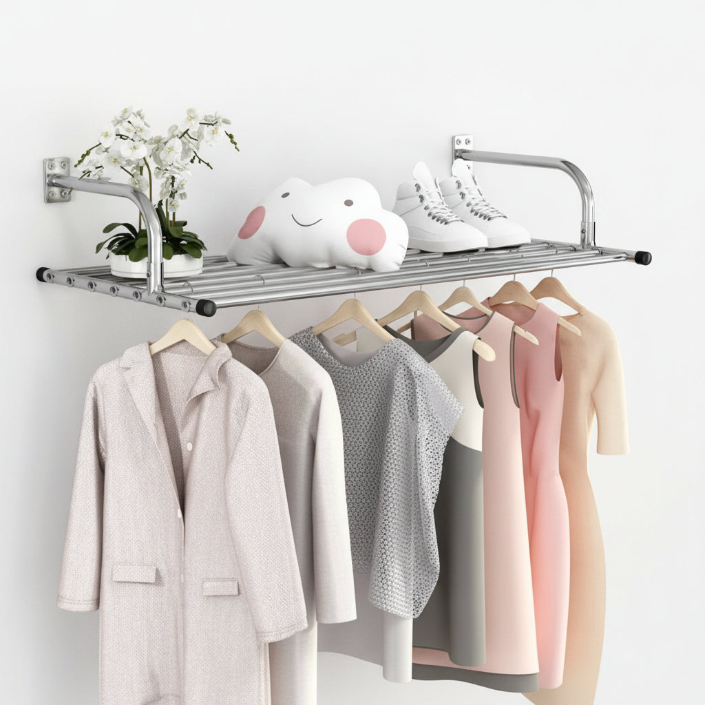 Étendoir à linge pour balcon en inox extensible