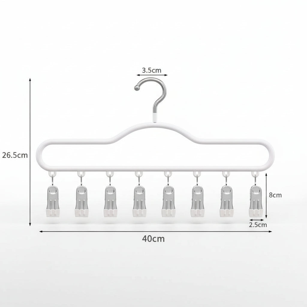 Cintre pour étendoir à linge avec pinces multiples