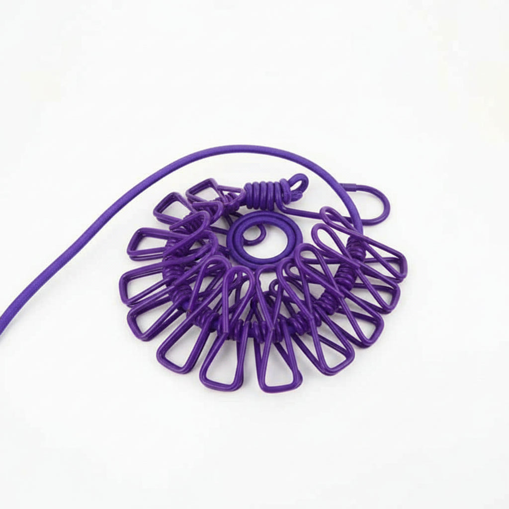 Fil pour étendoir à linge voyage avec 12 pinces