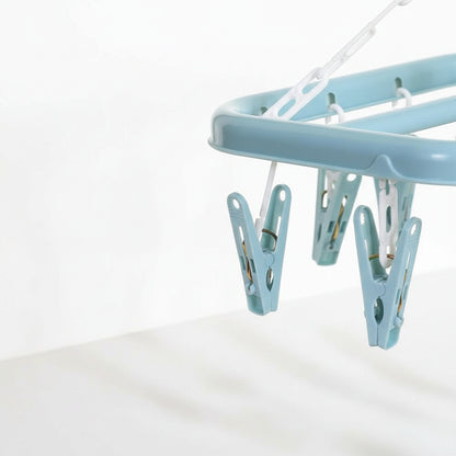 Petit étendoir à linge multi pinces 32 clips