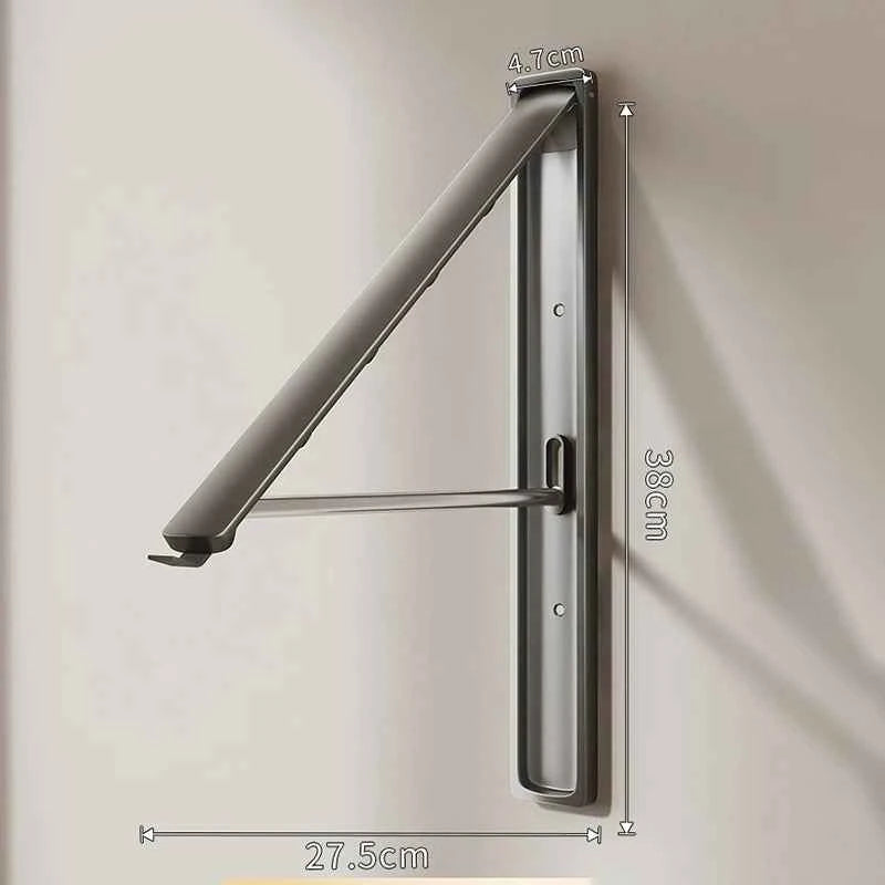 Étendoir à linge mural rétractable en aluminium pliable