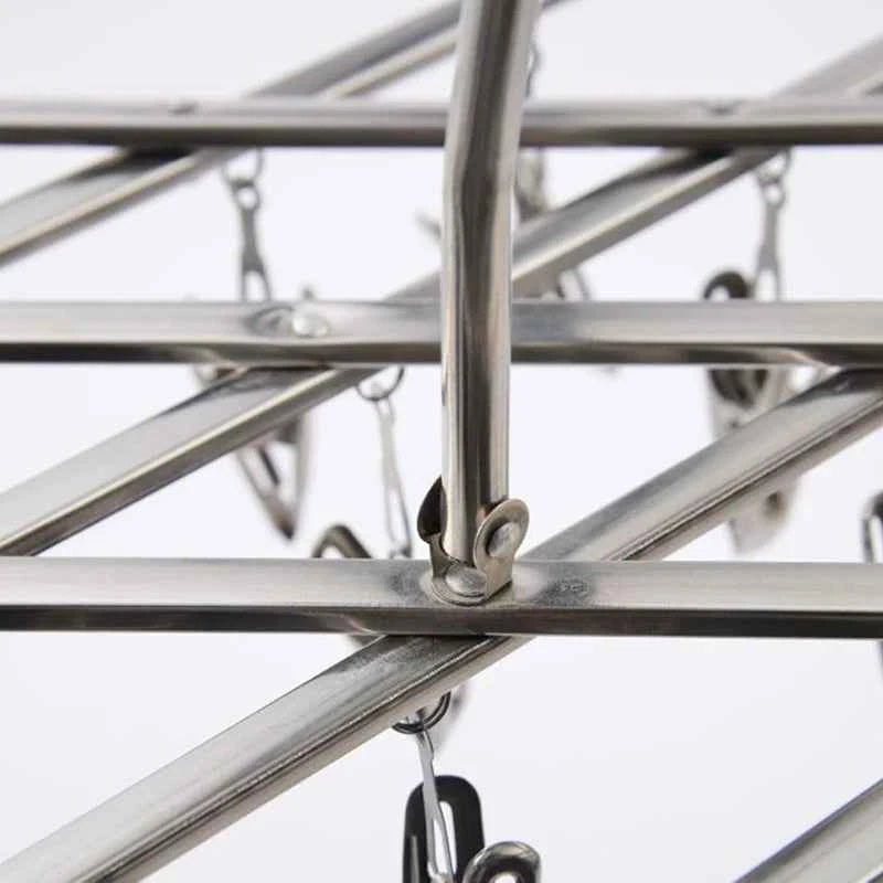 Petit étendoir à linge inox pliable